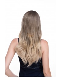 22" Balayage Ombre Blonde & Smoky Beige Melt Lace Top Wig – Swiss Lace, Virgin Brazilian Hair Balayage Ombre Blonde & Smoky Beige Melt Lace Top Wig, Swiss Lace, Virgin Brazilian Hair, Kosher Wig, 22 Inch