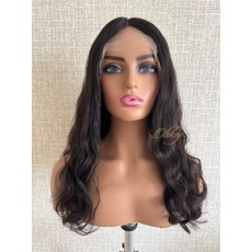 20" Luxury Lace Top Wig – Natural 2# Dark Brown Brazilian Waves | Virgin Brazilian Hair | Swiss Lace Single Knots