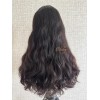 22" Lace Top Natural 2# Dark Brown Wavy Wig with Swiss Lace and Mini Tiny Layer