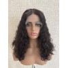 20" Natural 2# Darker Brown Brazilian Curly Lace Top Wig – Swiss Lace Single Knots, Silk Top