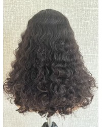 20" Darker Brown Natural 2# Brazilian Curly – Lace Top Luxury Wig 20" Natural 2# Darker Brown Brazilian Curly Lace Top Wig – Swiss Lace Single Knots, Silk Top