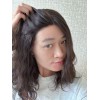 16 inch deep brunette lace top wig Brazilian wave hair
