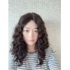 20" Lace Top Natural 4# Dark Brown Brazilian Curly Wig