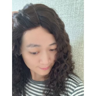 20" Luxury Dark Brown Natural 4# Brazilian Curly Lace Top Wig 