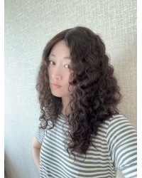 Natural 4# Dark Brown Curly — 20" Lace Top Brazilian Wig 20" Lace Top Natural 4# Dark Brown Brazilian Curly Wig
