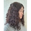 20" Lace Top Natural 4# Dark Brown Brazilian Curly Wig
