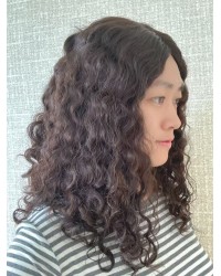 Natural 4# Dark Brown Curly — 20" Lace Top Brazilian Wig 20" Lace Top Natural 4# Dark Brown Brazilian Curly Wig