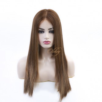 Lace Top 5*5 Natural European Highlights Color Virgin European Hair Kosher Wigs