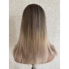 16" Balayage Ombre Blonde & Smoky Beige Melt Lace Top Wig – Virgin Brazilian Hair