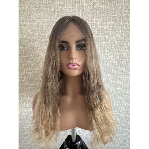 20 inch Balayage Ombre Blonde & Smoky Beige Melt Lace Top Wig – Virgin Brazilian Hair
