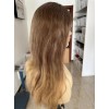 Lace Top Balayage Ombre Blonde Color TGB-1# Virgin European Wave Hair Kosher Wigs