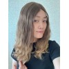 18" Ombre Chestnut to Honey Blonde Lace Top Brazilian Wave Wig