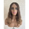 18" Ombre Chestnut to Honey Blonde Lace Top Brazilian Wave Wig