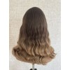 18" Ombre Chestnut to Honey Blonde Lace Top Brazilian Wave Wig