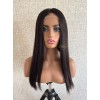 22-inch Virgin Mongolian Medical Wig – Natural 2# Darker Brown, Double Silk Top, Handmade Lace, Silicone Perimeter