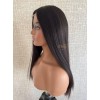 22-inch Virgin Mongolian Medical Wig – Natural 2# Darker Brown, Double Silk Top, Handmade Lace, Silicone Perimeter