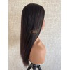 22-inch Virgin Mongolian Medical Wig – Natural 2# Darker Brown, Double Silk Top, Handmade Lace, Silicone Perimeter