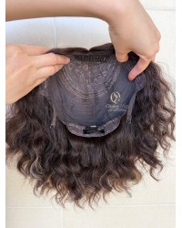Studio Ready | 14” Silk Top Virgin Brazilian Balayage Rooted Curly Hair Sheitel Wig