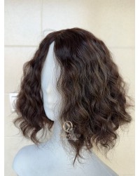 Studio Ready | 14” Silk Top Virgin Brazilian Balayage Rooted Curly Hair Sheitel Wig