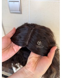 Studio Ready | 14” Silk Top Virgin Brazilian Balayage Rooted Curly Hair Sheitel Wig