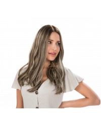 20" Ash Truffle Swirl Silk Top Jewish Wig – Brazilian Hair – OLOKEYWIGS 20 inch Ash Truffle Swirl silk top jewish wig Brazilian hair mini tiny layer top layer 18 inch by OLOKEYWIGS