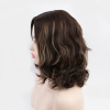 Short Length Luxury Silk Top Wig – Brazilian Wave Hair in Warm Chocolate Caramel Highlights