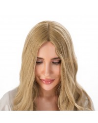 20 inch Buttery Blonde silk top virgin European hair wig with wefted back cap by OLOKEYWIGS