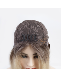 12" Silk Top Balayage Ash Blonde Bob Wigs