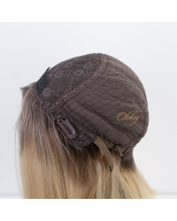 12" Silk Top Balayage Ash Blonde Bob Wigs