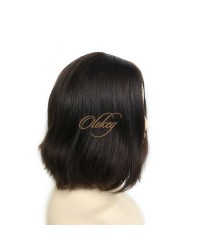 Bob Style No Layer Natural European 2# Color Virgin European Hair Kosher Wigs