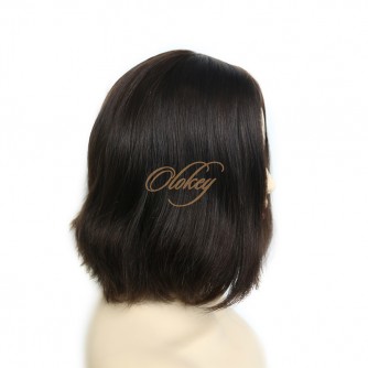 Bob Style No Layer Natural European 2# Color Virgin European Hair Kosher Wigs