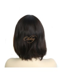 Bob Style No Layer Natural European 2# Color Virgin European Hair Kosher Wigs
