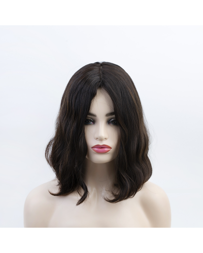 12" Bob Style Natural 2# with 6# highlights Color Virgin Brazilian Wave Hair Regular Wigs