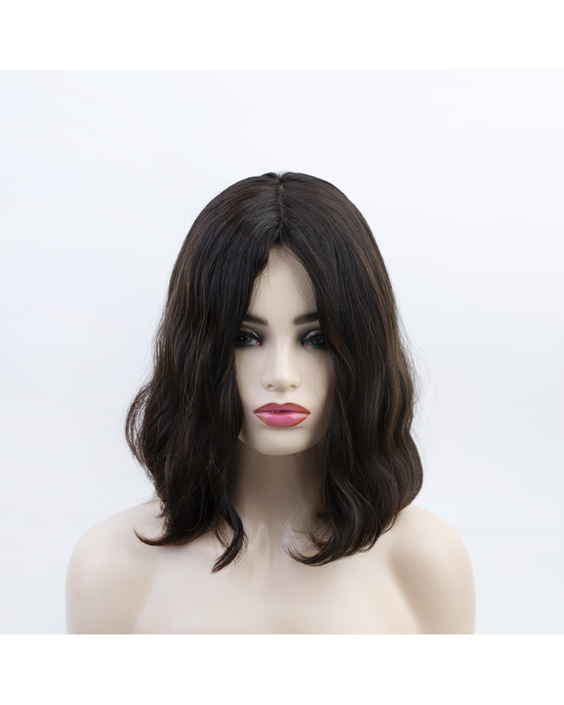 Luxury 12" Bob Style Virgin Brazilian Kosher Wig 12" Bob Style Natural 2# with 6# Highlights Wig