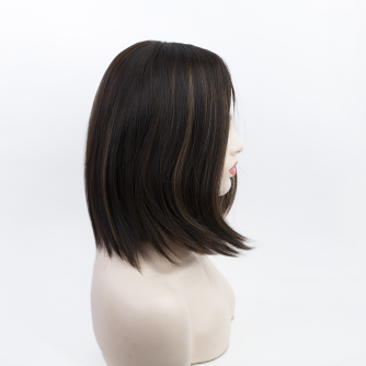 12" Bob Style Natural 2# Dark Brown with 6# Highlights Sheitels Luxury Wigs – Special Sale