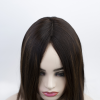 12 inch bob style dark brown with highlights silk top sheitel wig