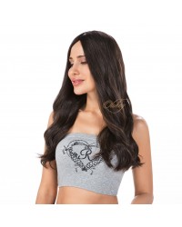 22-inch Espresso Glazed Brown silk top wig with Mini Tiny Layer