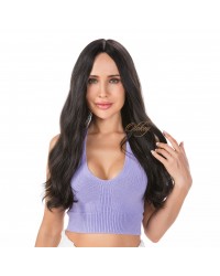 Dark Brown #2 silk top wig 24 inches with tiny layers