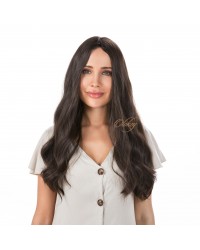 24 inch Natural Brown #4 silk top wig with tiny layers