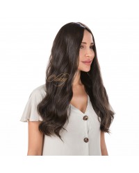 24 inch Natural Brown #4 silk top wig with tiny layers