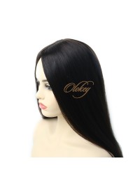 24inch European 2# Color Virgin Silk Top Kosher Wig – Straight, Medium Density