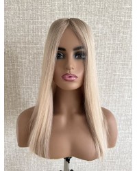 20 Inch Balayage Ashy Blonde Silk Top Hair Topper – Virgin Brazilian Hair Balayage Ashy Blonde Silk Top Hair Topper 20 Inch