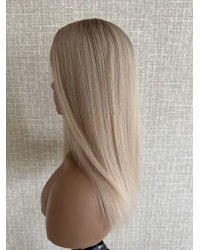 20 Inch Balayage Ashy Blonde Silk Top Hair Topper – Virgin Brazilian Hair Balayage Ashy Blonde Silk Top Hair Topper 20 Inch