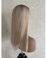 20 Inch Balayage Ashy Blonde Silk Top Hair Topper – Virgin Brazilian Hair Balayage Ashy Blonde Silk Top Hair Topper 20 Inch
