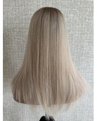 20 Inch Balayage Ashy Blonde Silk Top Hair Topper – Virgin Brazilian Hair Balayage Ashy Blonde Silk Top Hair Topper 20 Inch