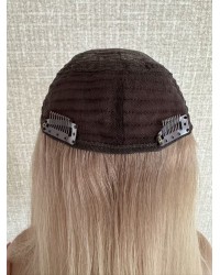 20 Inch Balayage Ashy Blonde Silk Top Hair Topper – Virgin Brazilian Hair Balayage Ashy Blonde Silk Top Hair Topper 20 Inch