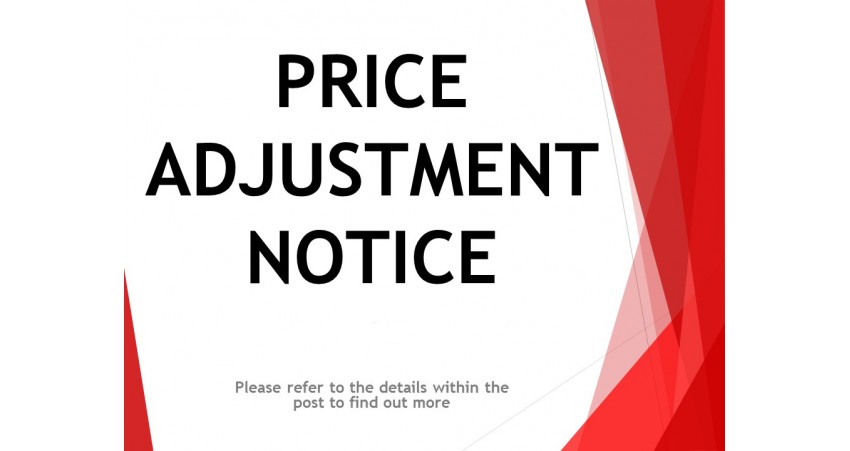 Price Adjustment Notice
